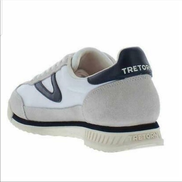 Tretorn Rawlins Navy and White Sneakers - Picture 4 of 5